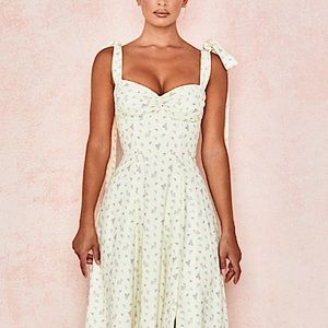 🍋 House of CB Alicia lemon floral midi dress